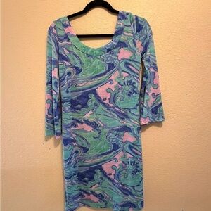 Tori Richard Honolulu Marbled Dress XS